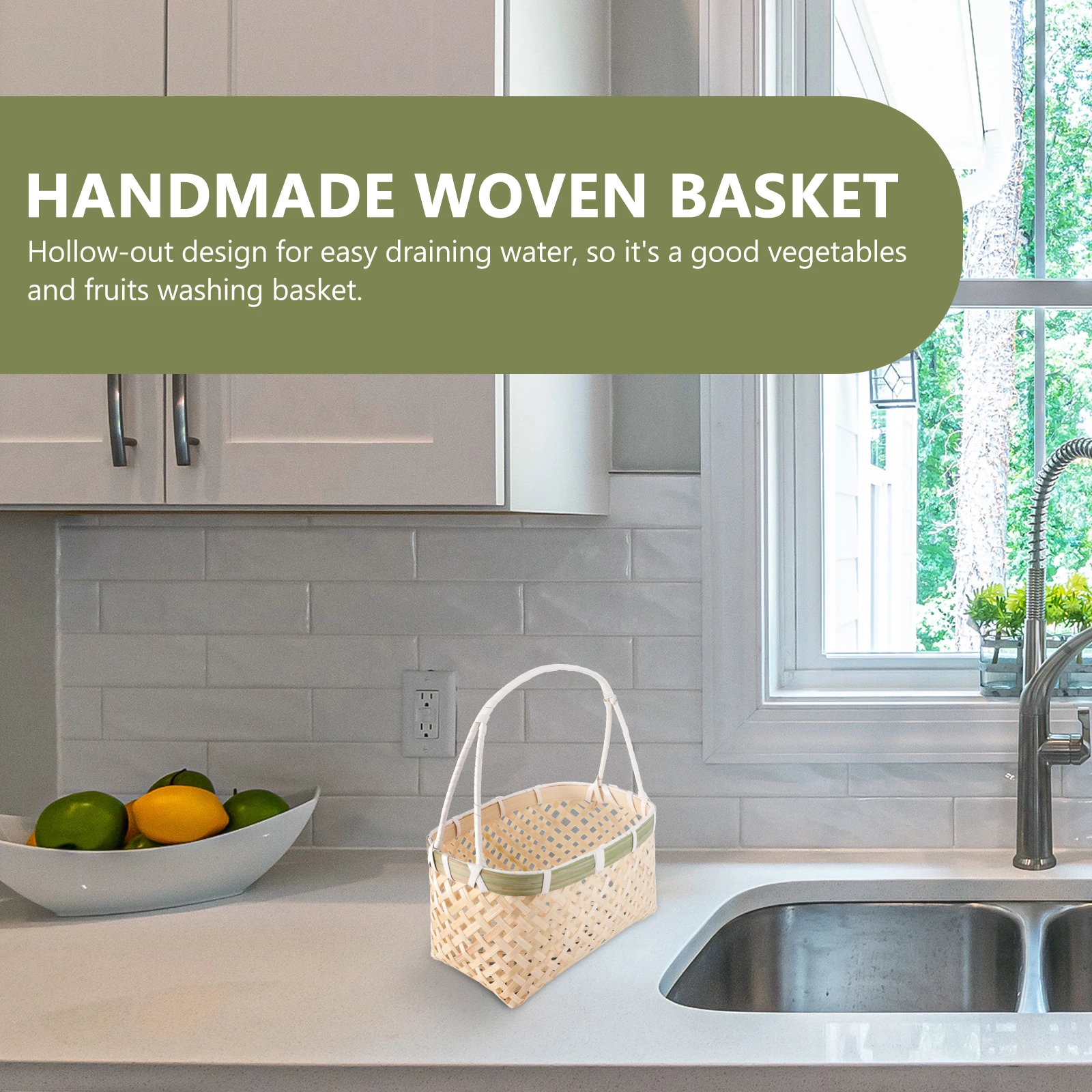 Bamboo Basket Eco-Friendly Picnic Storage Bag Large Capacity Portable Handle Fruit Vegetable Draining Flower Candies
Bamboo Basket Eco-Friendly Picnic Storage Bag Large Capacity Portable Handle Fruit Vegetable Draining Flower Candies