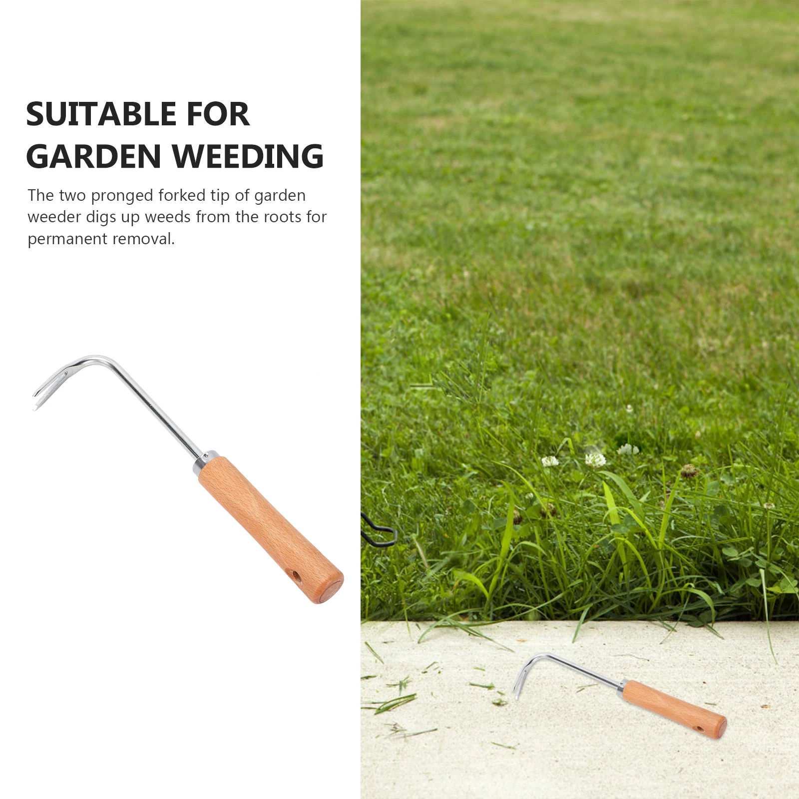 1pc Wooden Handle Steel Weeder Weeding Tool Durable Lightweight Removal Manual Shovel Garden Tool Forked Tip
1pc Wooden Handle Steel Weeder Weeding Tool Durable Lightweight Removal Manual Shovel Garden Tool Forked Tip