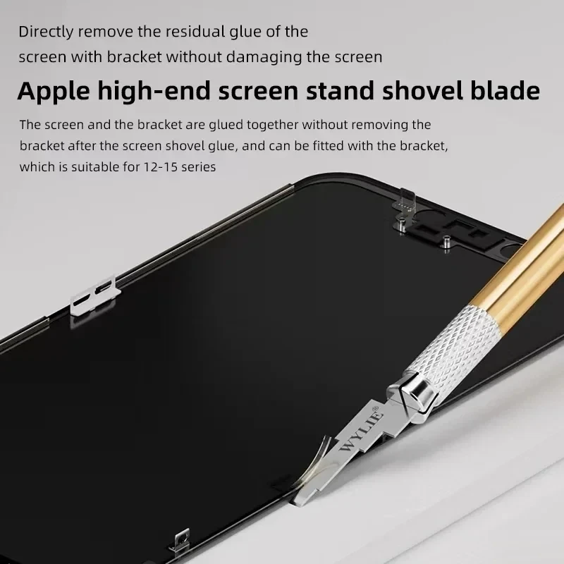 Wylie LCD Frame Adhesive Remove Blade Kits, For iPhone X-15 Pro Max, Bezel Bracket Glue Screen Stand Shovel Knife Tools
Wylie LCD Frame Adhesive Remove Blade Kits, For iPhone X-15 Pro Max, Bezel Bracket Glue Screen Stand Shovel Knife Tools