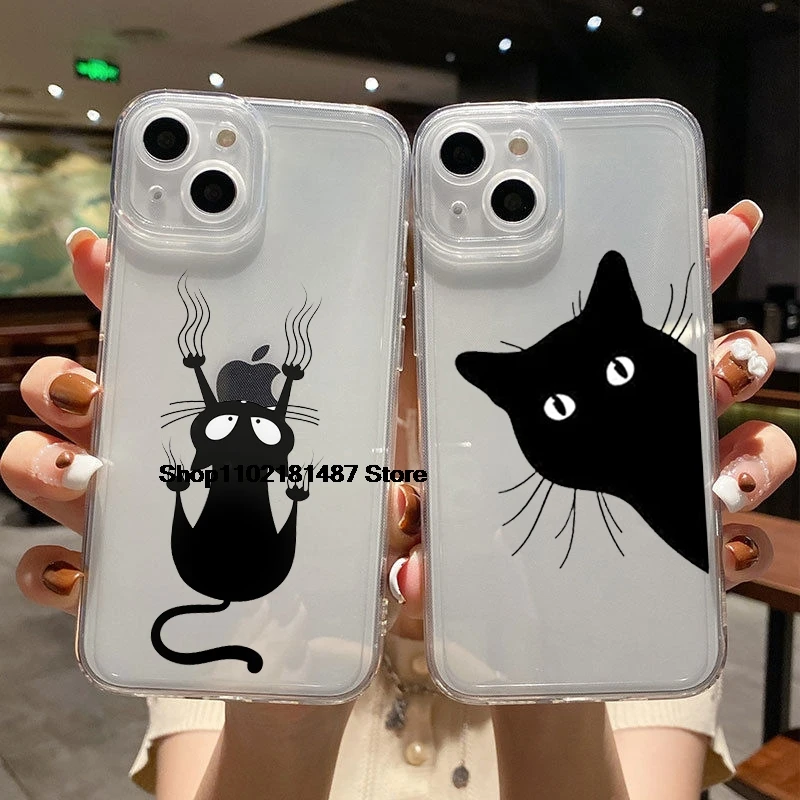 Cute Black Cats Animal Pattern Clear Phone Case For iphone 16 Pro Max 11 13 12 14 15 Pro Max 15 16 Plus Soft Transparent Cover
Cute Black Cats Animal Pattern Clear Phone Case For iphone 16 Pro Max 11 13 12 14 15 Pro Max 15 16 Plus Soft Transparent Cover