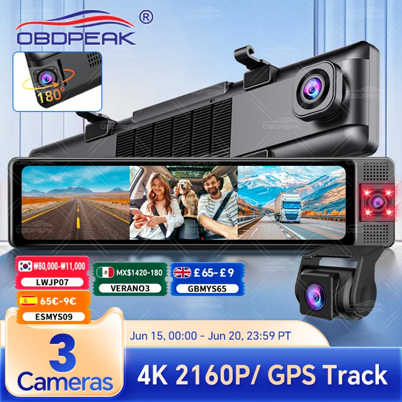 11.26" 3 Cameras 4K GPS WIFI Dash Camera Mirror Dual Lens IPS Screen Car Camera Drive Recorder Stream RearView Mirror Car Dvr
11.26" 3 Cameras 4K GPS WIFI Dash Camera Mirror Dual Lens IPS Screen Car Camera Drive Recorder Stream RearView Mirror Car Dvr