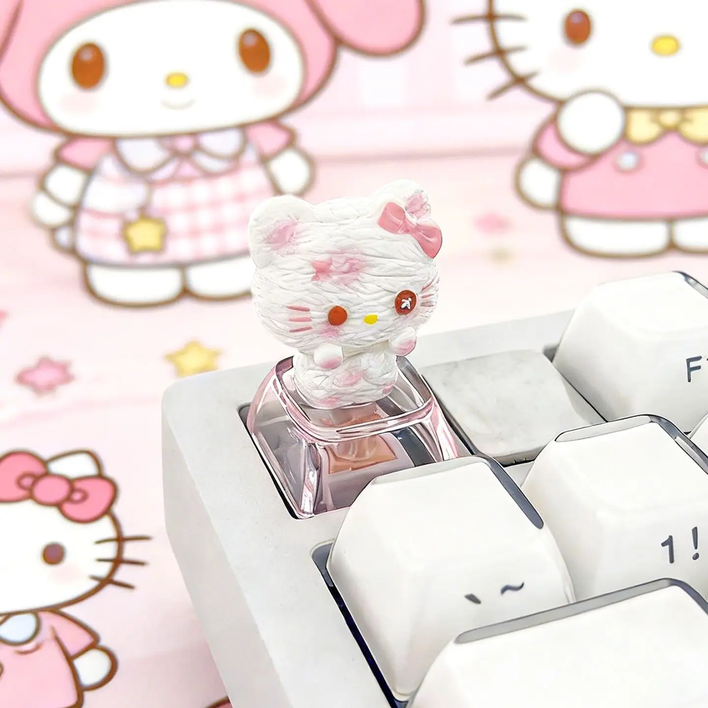 3D Bandage KT Cat Cartoon Custom Transparent Cute and Exquisite HelloKitty Series DIY Personalized Keycaps
3D Bandage KT Cat Cartoon Custom Transparent Cute and Exquisite HelloKitty Series DIY Personalized Keycaps