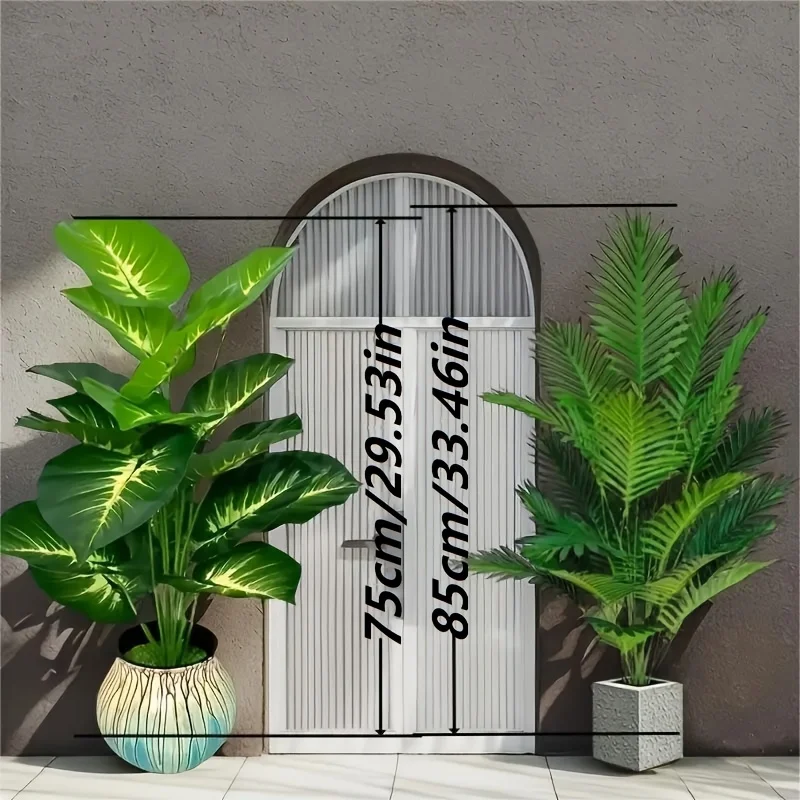 Realistic artificial tree suitable for indoor decoration, 2-piece set with 24 leaves, areca palm imitation green plant, H1620-01
Realistic artificial tree suitable for indoor decoration, 2-piece set with 24 leaves, areca palm imitation green plant, H1620-01