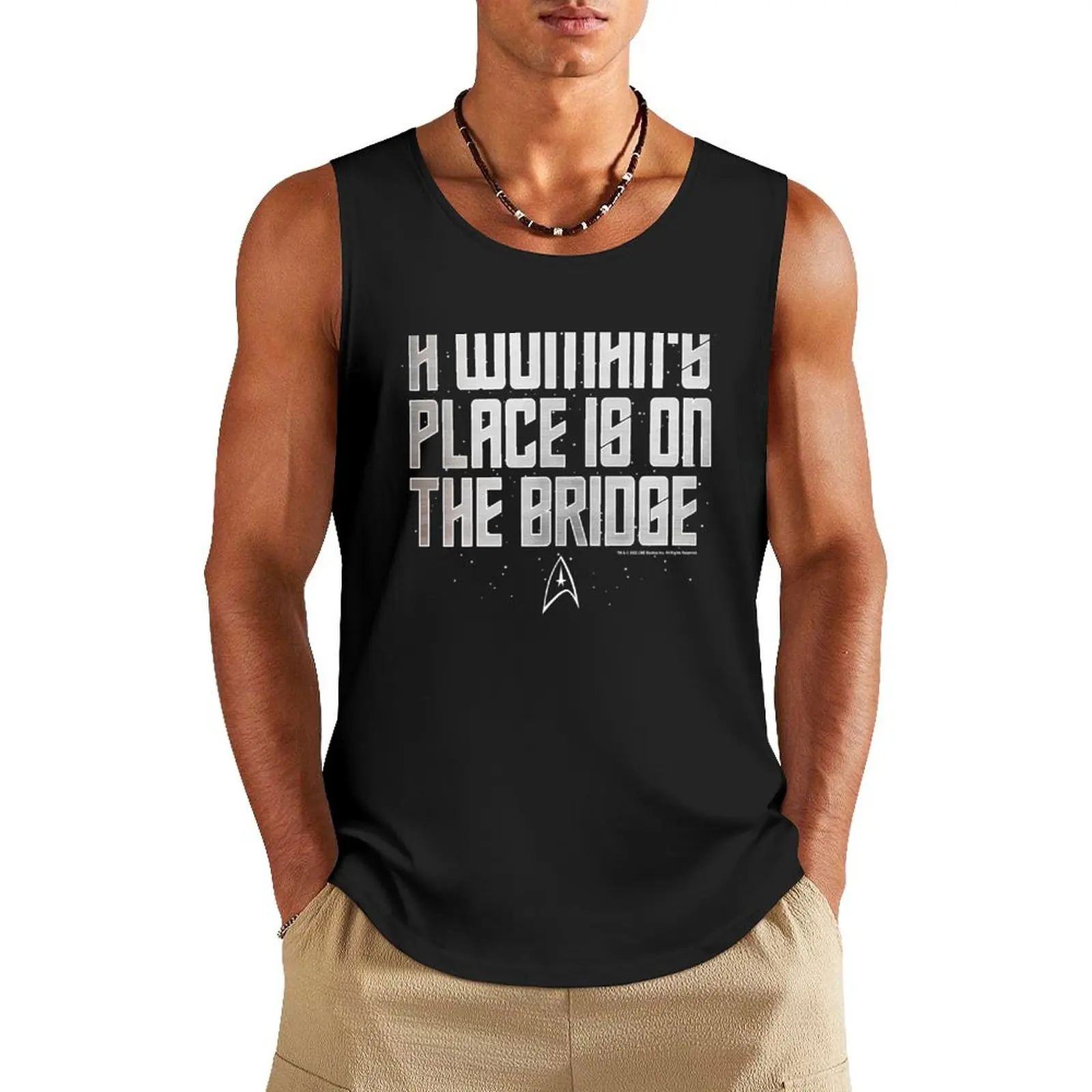 Star Trek A Woman's Place Is On The Bridge Logo Tank Top sports clothes for men t shirt Men's gym t-shirt cotton t-shirts man
Star Trek A Woman's Place Is On The Bridge Logo Tank Top sports clothes for men t shirt Men's gym t-shirt cotton t-shirts man