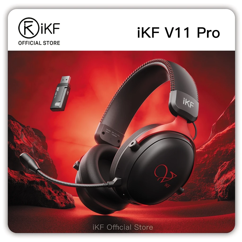 iKF V11 Pro Wireless 2.4G Bluetooth Headphones Gaming Wired Headset 125H Playtime 3.5mm for iOS/Android PC
iKF V11 Pro Wireless 2.4G Bluetooth Headphones Gaming Wired Headset 125H Playtime 3.5mm for iOS/Android PC