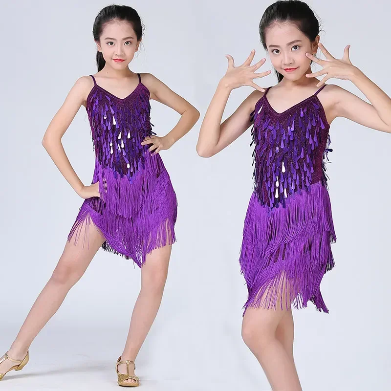 Girl Latin Dance Children Kids Sequin Fringe Stage Performance Competition Ballroom Dance Costume Latin Dance Dress For Girls
Girl Latin Dance Children Kids Sequin Fringe Stage Performance Competition Ballroom Dance Costume Latin Dance Dress For Girls