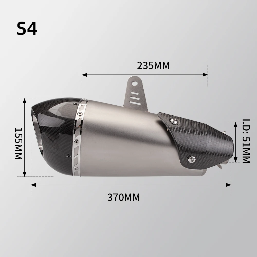 51mm Motorcycle Exhaust pipe Modified Alpha Muffler With db killer For XJ6 MT07 Z1000 CBR600RR TNT600 FZ8 MT07 R1 MT09 CBR500
51mm Motorcycle Exhaust pipe Modified Alpha Muffler With db killer For XJ6 MT07 Z1000 CBR600RR TNT600 FZ8 MT07 R1 MT09 CBR500