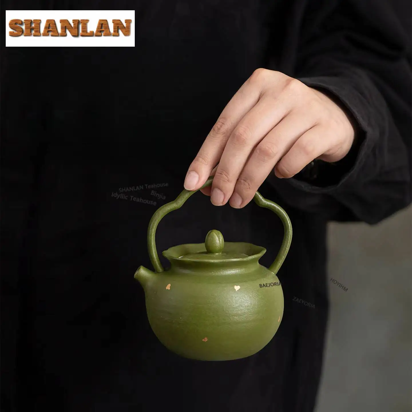 225ml Green Glaze Sprinkle Gold Teapot Creative Tea Infuser Pot Tea Maker Kettle With Ball Hole Teaware Supplies Ornaments Gifts
225ml Green Glaze Sprinkle Gold Teapot Creative Tea Infuser Pot Tea Maker Kettle With Ball Hole Teaware Supplies Ornaments Gifts