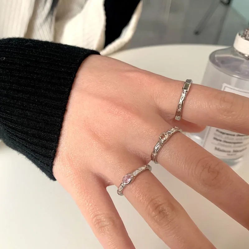 PANJBJ 925 Sterling Silver Zircon Ring for Women Girl Ins Texture Fashion Individuality Jewelry Birthday Gift Dropshipping
PANJBJ 925 Sterling Silver Zircon Ring for Women Girl Ins Texture Fashion Individuality Jewelry Birthday Gift Dropshipping