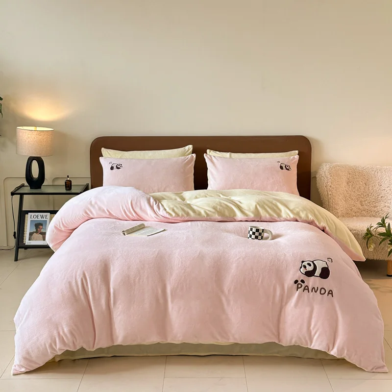 2024 high gram weight thickened warm cute cartoon milk fleece four-piece set embroidered baby fleece double-sided fleece bedding
2024 high gram weight thickened warm cute cartoon milk fleece four-piece set embroidered baby fleece double-sided fleece bedding