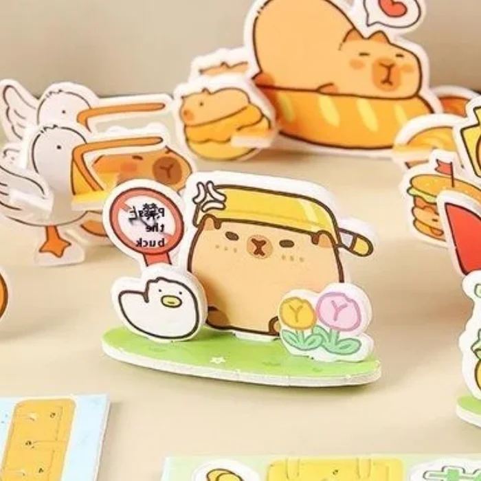 30 шт./компл., тематическая бумажная головоломка с изображением животных, капибары, игрушки, детская бумага, 3D сувениры в форме капибары для дня рождения
30 шт./компл., тематическая бумажная головоломка с изображением животных, капибары, игрушки, детская бумага, 3D сувениры в форме капибары для дня рождения