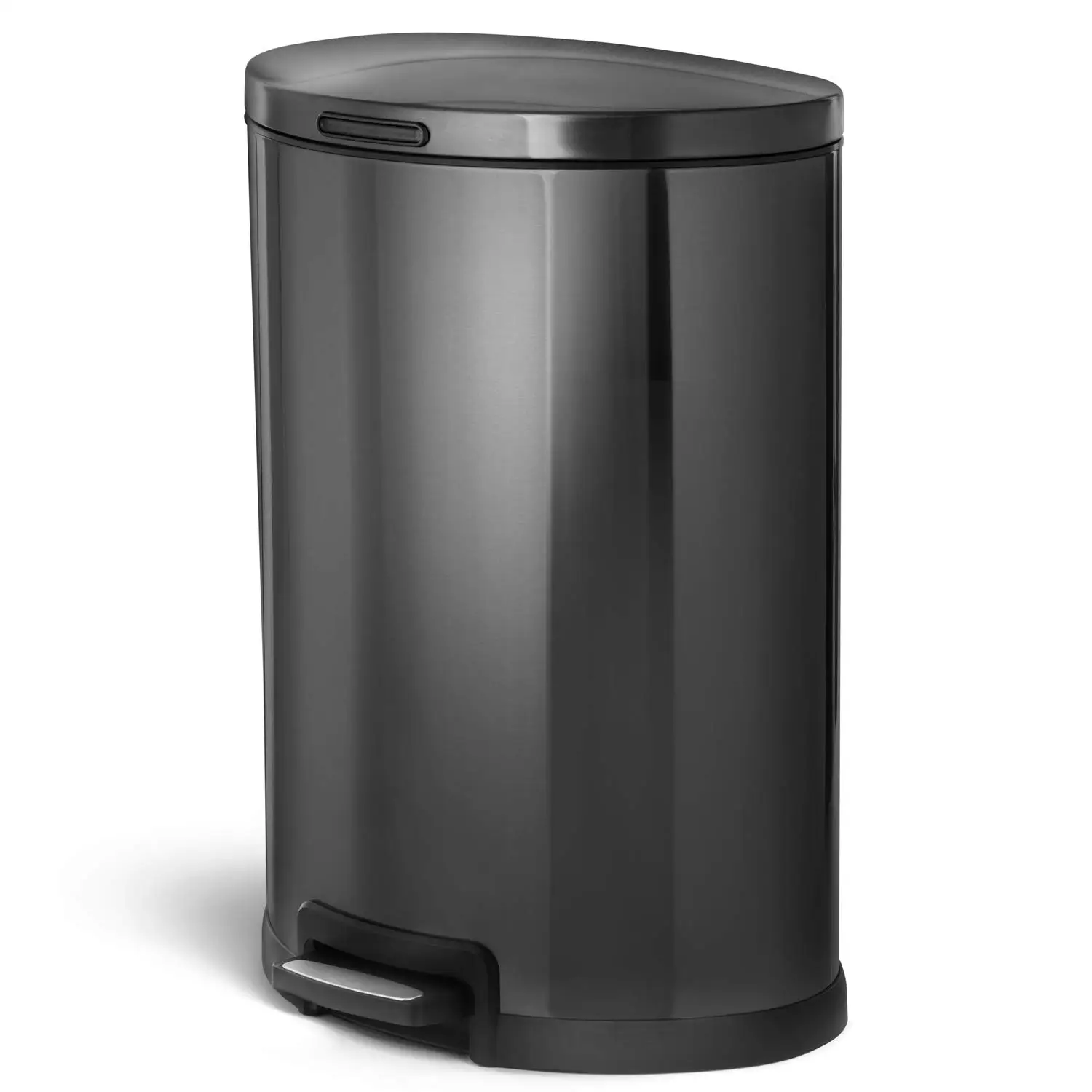 12 Gallon Semi-Round Kitchen Trash Can with Soft Close Lid, Step Pedal, Black
12 Gallon Semi-Round Kitchen Trash Can with Soft Close Lid, Step Pedal, Black
