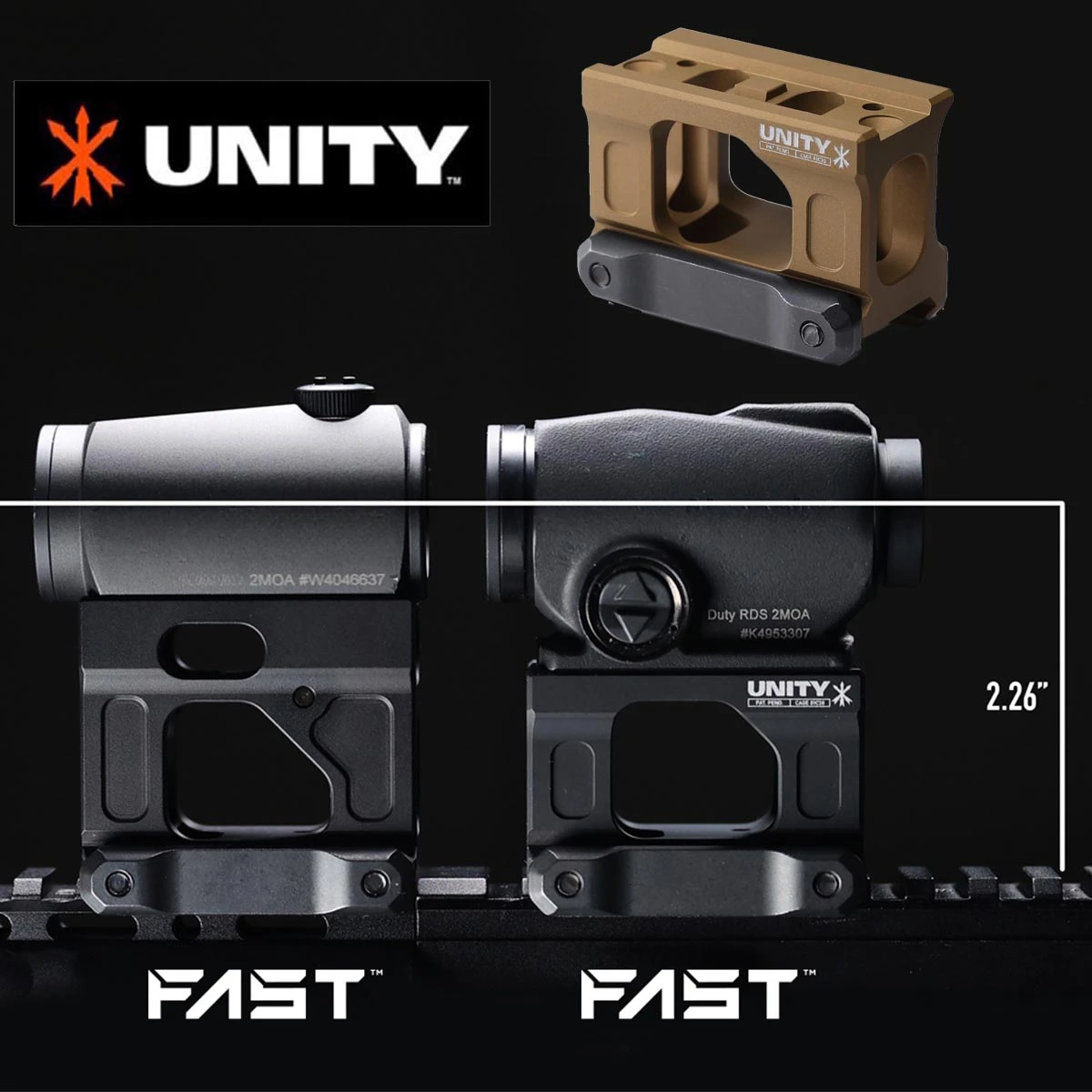 UNITY Fast FTC 2.26" Heightening Bracket Riser Mount For CompM5s CompM5b Duty RDS T01 T02 Eotech 551 552 553 558 Red Dot Sight
UNITY Fast FTC 2.26" Heightening Bracket Riser Mount For CompM5s CompM5b Duty RDS T01 T02 Eotech 551 552 553 558 Red Dot Sight