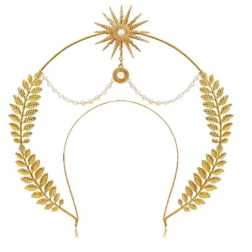Sun God Halo Headband Gold Star COSPLAY Hair Hoop Fashion Show Hair Accessories Pearl Tiara Headdress Character Dress Up
Sun God Halo Headband Gold Star COSPLAY Hair Hoop Fashion Show Hair Accessories Pearl Tiara Headdress Character Dress Up
