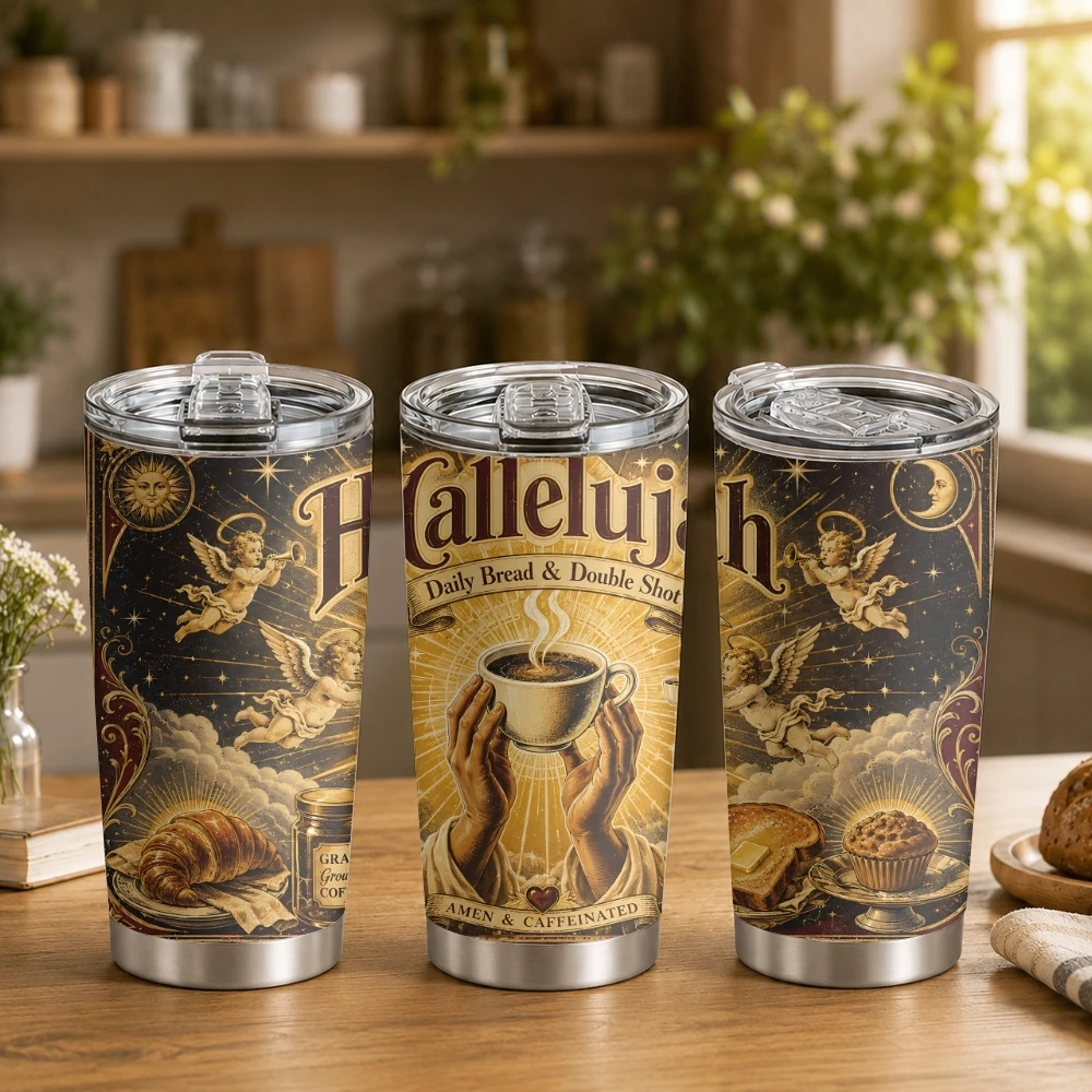 Hallelujah Vacuum Flasks 20oz Double Wall Coffee Tumbler Insulated Cup For Hot And Cold Drinks
Hallelujah Vacuum Flasks 20oz Double Wall Coffee Tumbler Insulated Cup For Hot And Cold Drinks