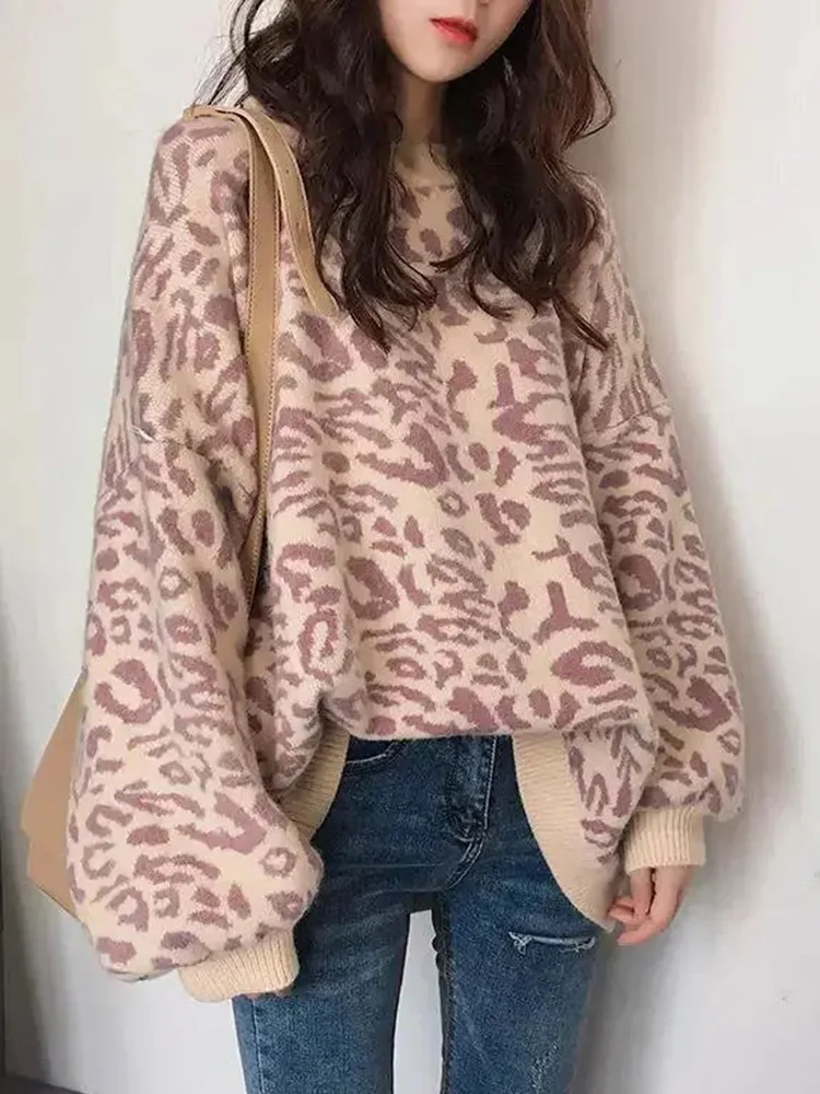 Уличная одежда Y2k леопардовый свитер женский винтажный ленивый ветер американский вязаный джемпер Harajuku ретро осень зима свободный пуловер топы
Уличная одежда Y2k леопардовый свитер женский винтажный ленивый ветер американский вязаный джемпер Harajuku ретро осень зима свободный пуловер топы