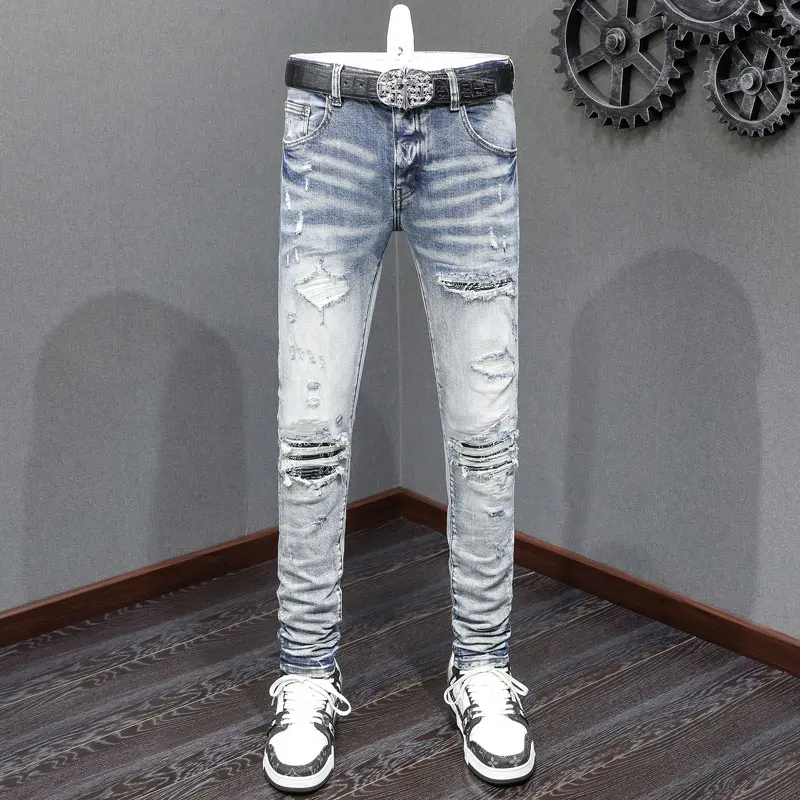 y2k1designer's new men's jeans, washed, nostalgic, perforated, patchwork, jeans, high street hip-hop brand, high-quality ela
y2k1designer's new men's jeans, washed, nostalgic, perforated, patchwork, jeans, high street hip-hop brand, high-quality ela