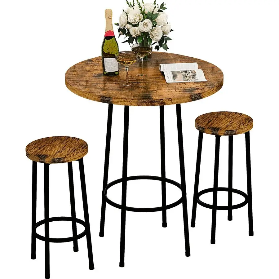 3 Piece Pub Dining Set, Modern Round bar Table and Stools for 2 Kitchen Counter Height Wood Top Bistro Easy Assemble for Breakfa
3 Piece Pub Dining Set, Modern Round bar Table and Stools for 2 Kitchen Counter Height Wood Top Bistro Easy Assemble for Breakfa