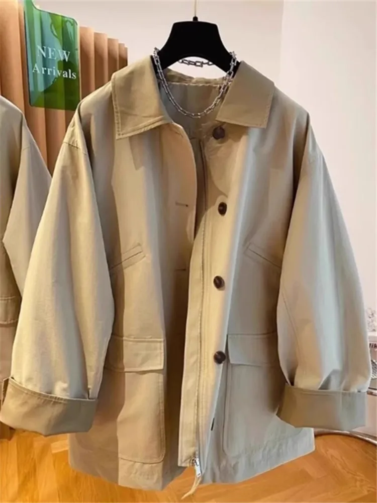 plus Size Retro Lapel Mid-Length Workwear Style Coat Women's Loose Casual Open Cardigan Outerwear for Autumn And Winter
plus Size Retro Lapel Mid-Length Workwear Style Coat Women's Loose Casual Open Cardigan Outerwear for Autumn And Winter
