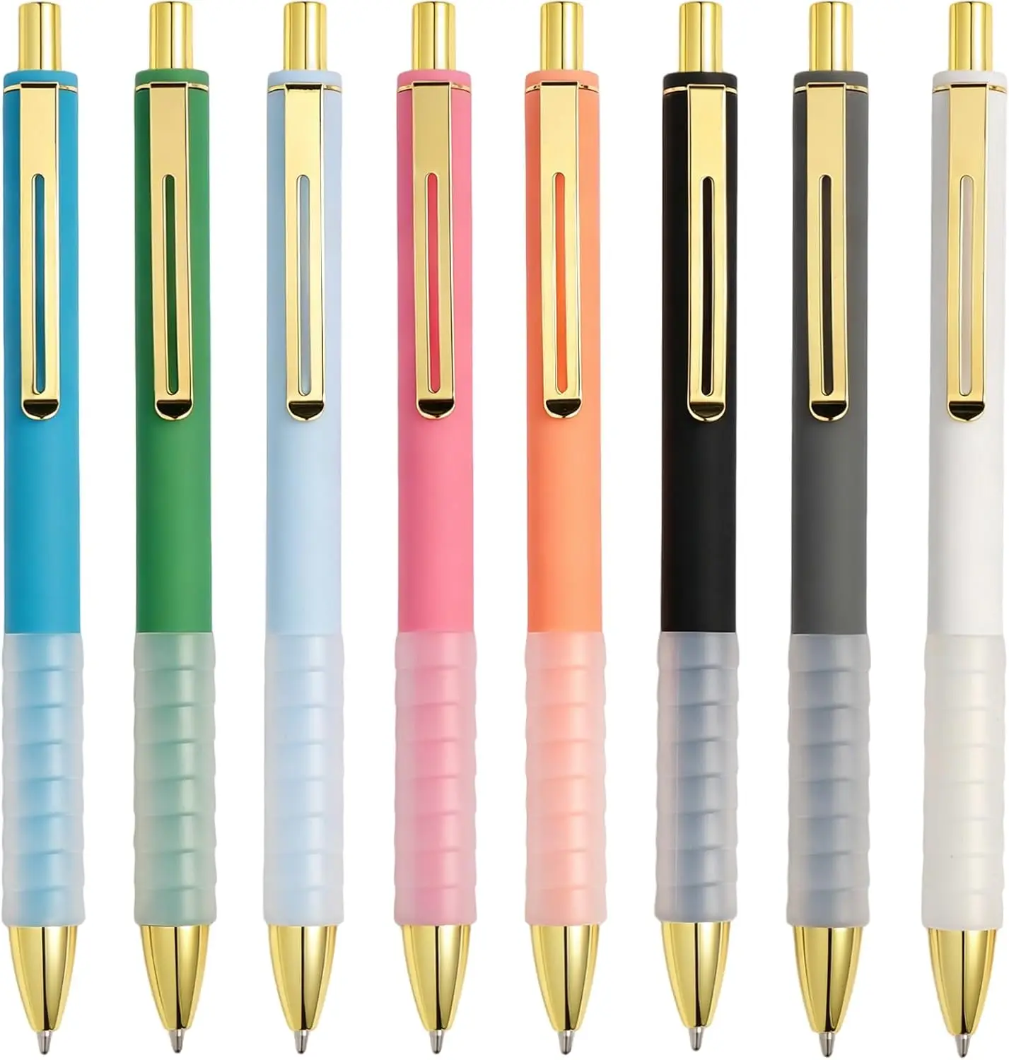 Gel Pens Black Ink Pen 1.0mm Ballpoint Pen with Super Soft Grip for Men Women Retractable Office Pens (Gold-8pcs)
Gel Pens Black Ink Pen 1.0mm Ballpoint Pen with Super Soft Grip for Men Women Retractable Office Pens (Gold-8pcs)