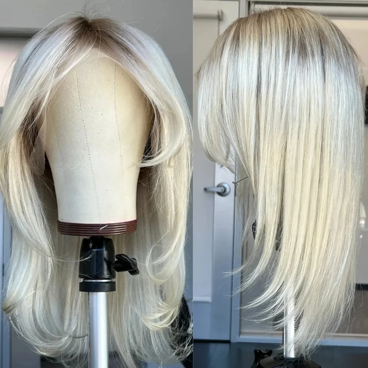 Layered Lace Wig Ombre Platinum Blonde White Wig 13x4 HD Lace Glueless Ash Roots Glueless Heat Resistant Fiber On Clearance Sale
Layered Lace Wig Ombre Platinum Blonde White Wig 13x4 HD Lace Glueless Ash Roots Glueless Heat Resistant Fiber On Clearance Sale