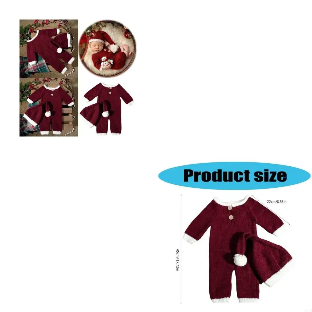 Реквизит для фотографии новорожденных, Рождественский наряд, шляпа, комбинезон, детский комбинезон для фото, праздничный наряд
Реквизит для фотографии новорожденных, Рождественский наряд, шляпа, комбинезон, детский комбинезон для фото, праздничный наряд