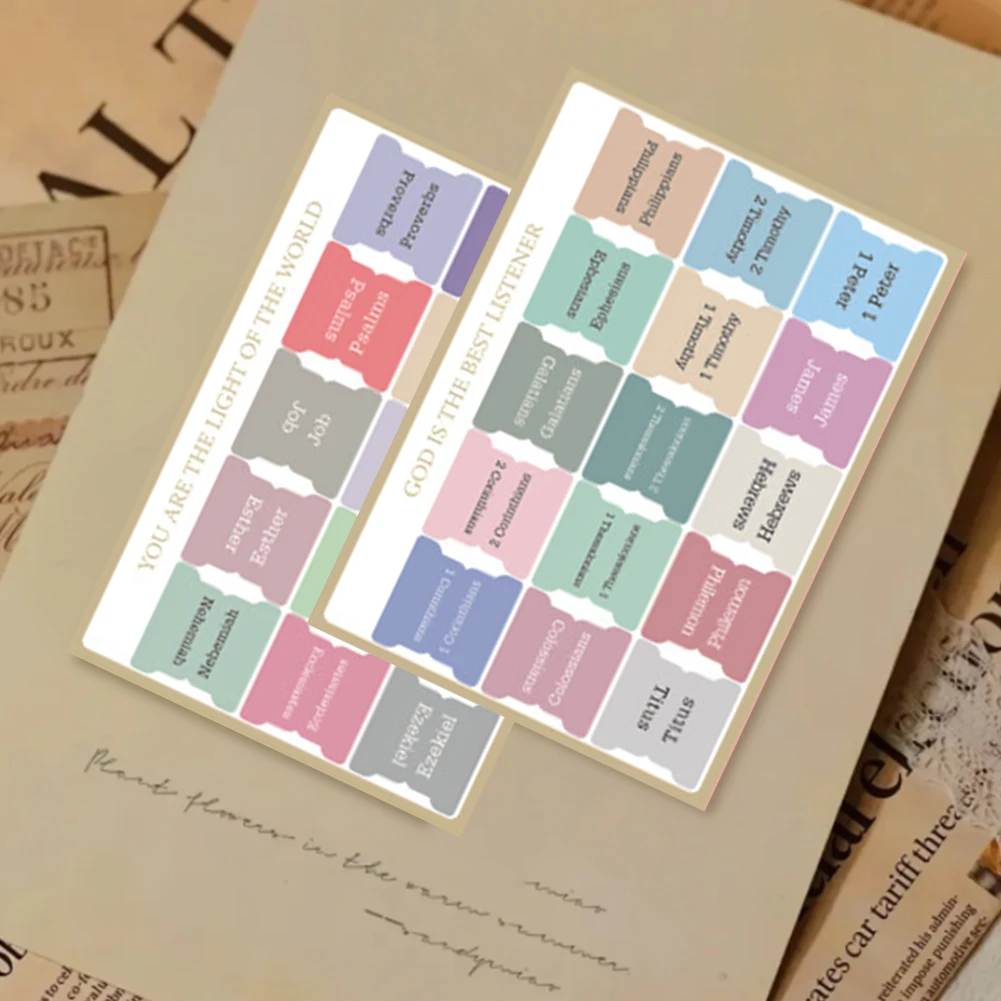 75Pcs Laminated Bible Tabs Large Print Bible Book Tabs Tear-resistant Bible Index Book Tabs Bible Study Journaling Supplies
75Pcs Laminated Bible Tabs Large Print Bible Book Tabs Tear-resistant Bible Index Book Tabs Bible Study Journaling Supplies