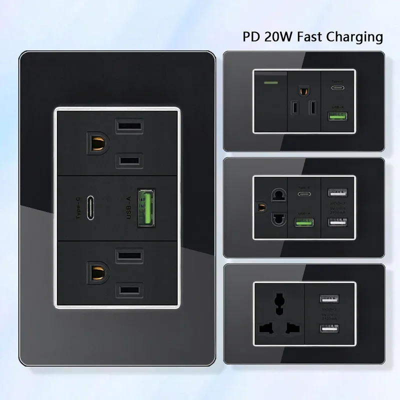 American Thai Standard USB Type-C 20W Fast Charging Power Outlet,Mexico with Smart usb c 3A Socket Wall Electric Light Switch
American Thai Standard USB Type-C 20W Fast Charging Power Outlet,Mexico with Smart usb c 3A Socket Wall Electric Light Switch