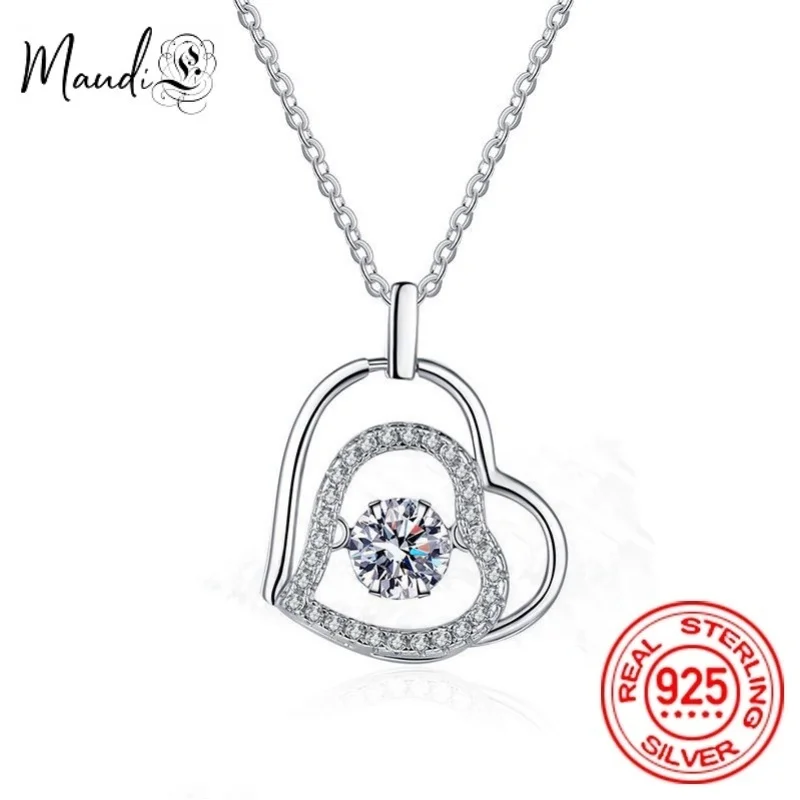 0.5ct Heart Moissanite Pendant for Women Sparkly Imitation Diamond Jewelry 925 Sterling Silver Plated White Gold Necklace
0.5ct Heart Moissanite Pendant for Women Sparkly Imitation Diamond Jewelry 925 Sterling Silver Plated White Gold Necklace