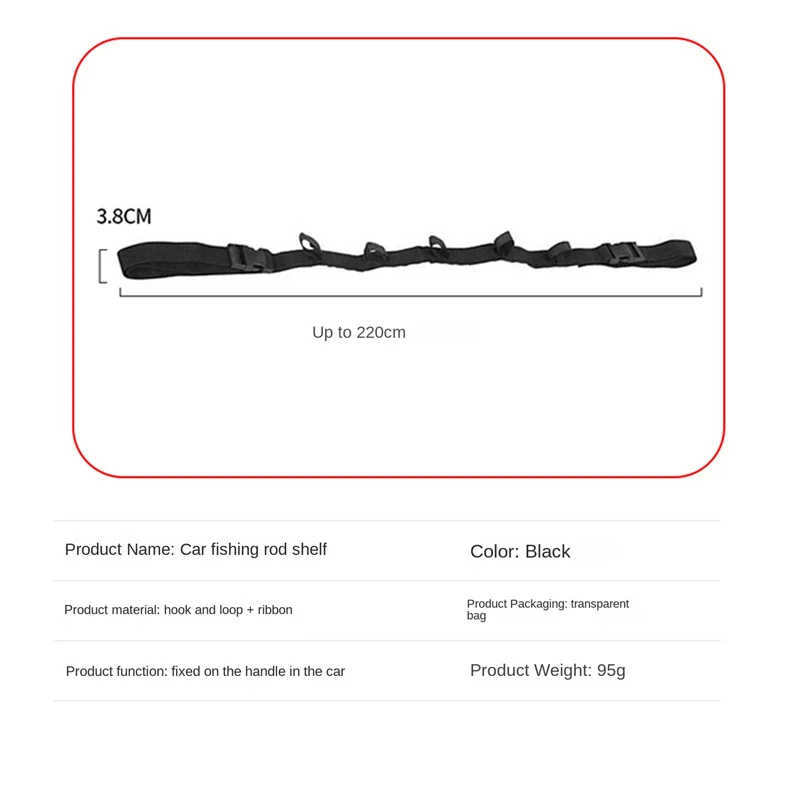 Vehicle Fishing Rod Holder, Heavy Duty Nylon Strap Adjustable Car Roof Belt, Fishing Pole Rack for Cars, Wagons, 4 Pcs
Vehicle Fishing Rod Holder, Heavy Duty Nylon Strap Adjustable Car Roof Belt, Fishing Pole Rack for Cars, Wagons, 4 Pcs