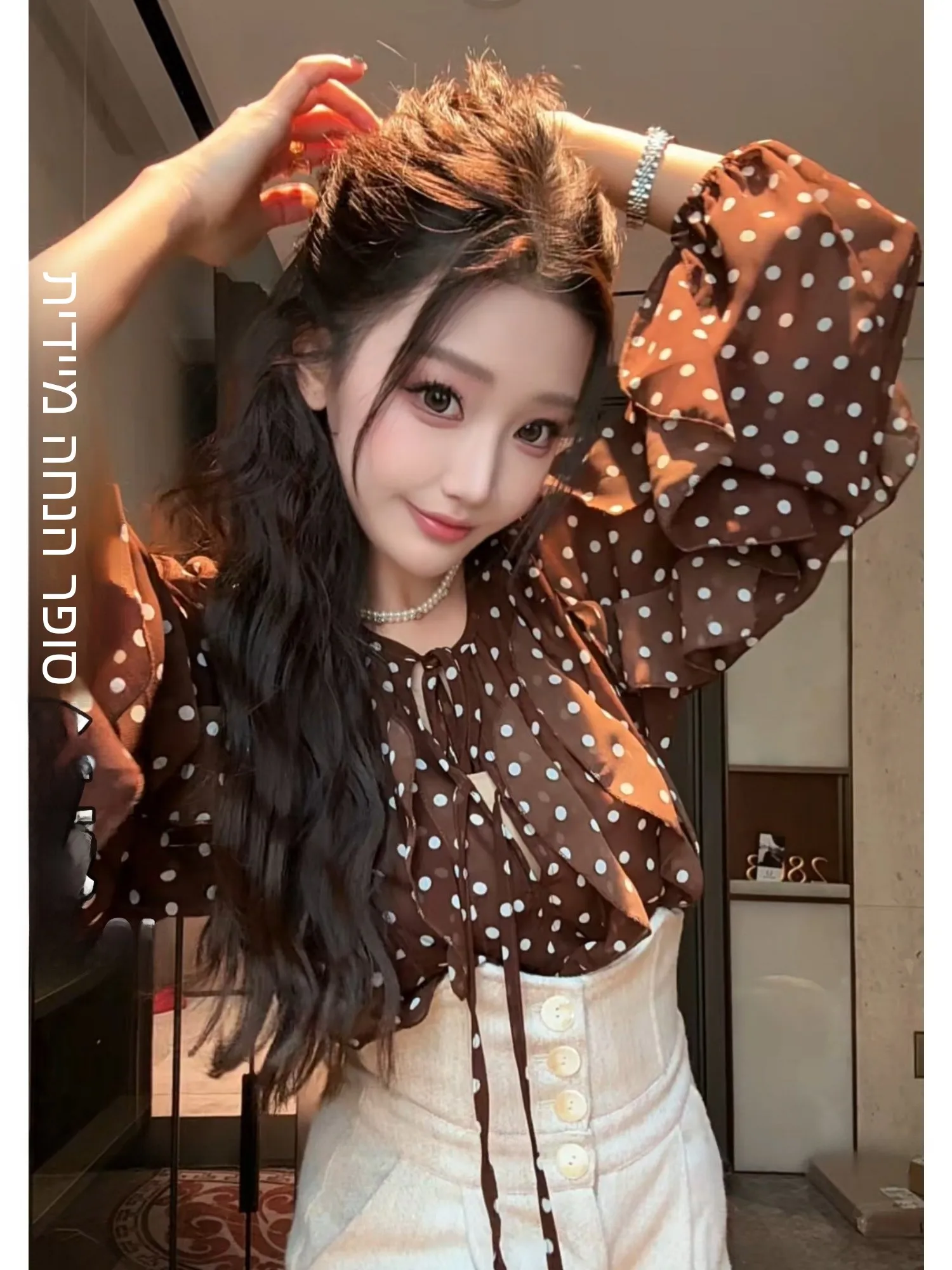 Ele Polka Dot Faion irt NEW DADADA QUM429 Women's ort Sve round Ne Polyester Breathable Comfortable Spring irt
Ele Polka Dot Faion irt NEW DADADA QUM429 Women's ort Sve round Ne Polyester Breathable Comfortable Spring irt