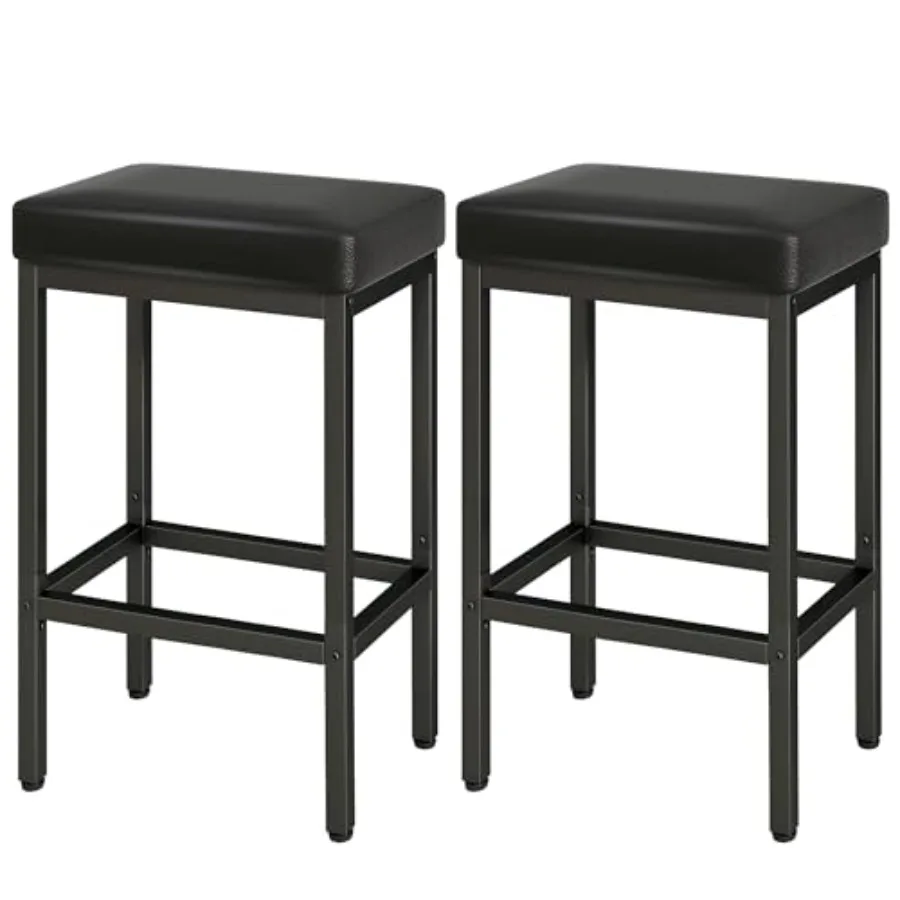 Bar Stools Set of 2, 26 Inch Counter Height Bar Stools, Barstools for Kitchen Island Counter, PU Leather Kitchen Stools Chairs
Bar Stools Set of 2, 26 Inch Counter Height Bar Stools, Barstools for Kitchen Island Counter, PU Leather Kitchen Stools Chairs