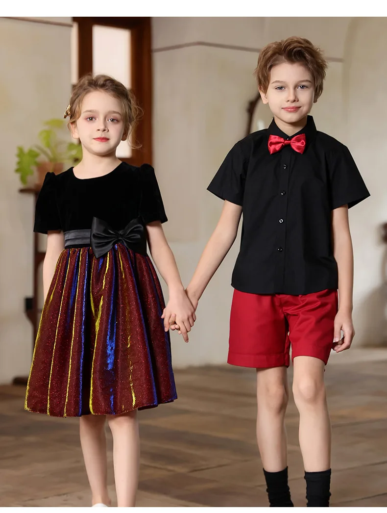 Twins Boys Girls Summer Evening Party Dress Brother And Sister Wedding Photograph Clothing Children Kids Performance Costume
Twins Boys Girls Summer Evening Party Dress Brother And Sister Wedding Photograph Clothing Children Kids Performance Costume