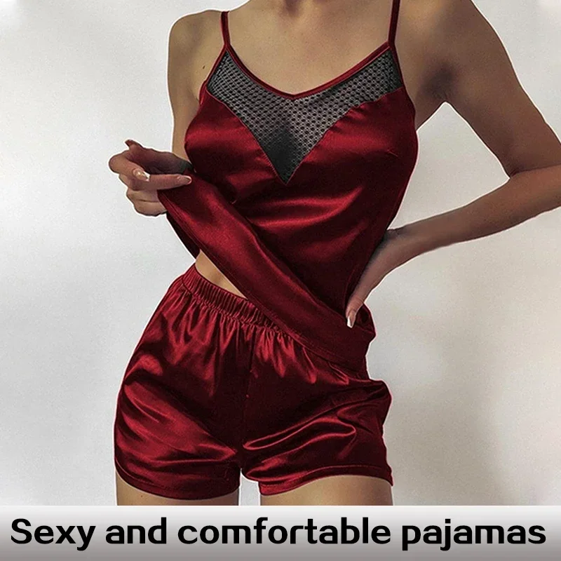 Lace Patchwork Vest Shorts, Women's Summer Pajamas, New Two-Piece Set, Lace Sexy, Can Be Worn for Casual Wear at Home
Lace Patchwork Vest Shorts, Women's Summer Pajamas, New Two-Piece Set, Lace Sexy, Can Be Worn for Casual Wear at Home