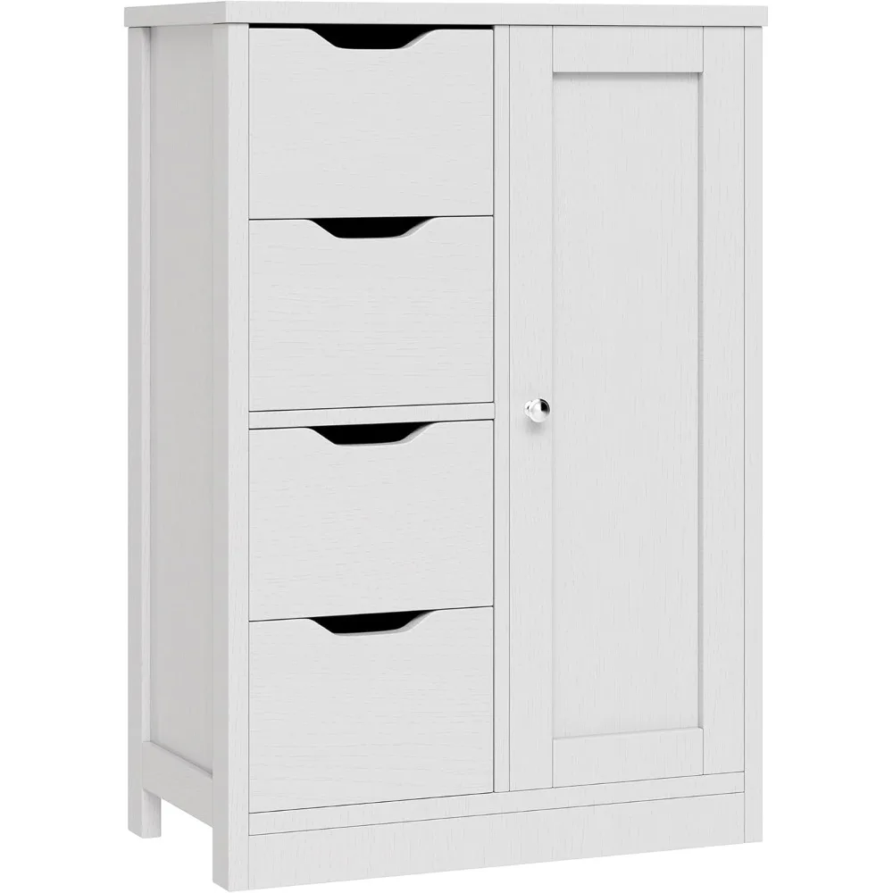 Bathroom Floor Storage Cabinet, Wooden Storage Organizer with 4 Drawers and 1 Door, Freestanding Pantry Cabinet with Adjustable
Bathroom Floor Storage Cabinet, Wooden Storage Organizer with 4 Drawers and 1 Door, Freestanding Pantry Cabinet with Adjustable