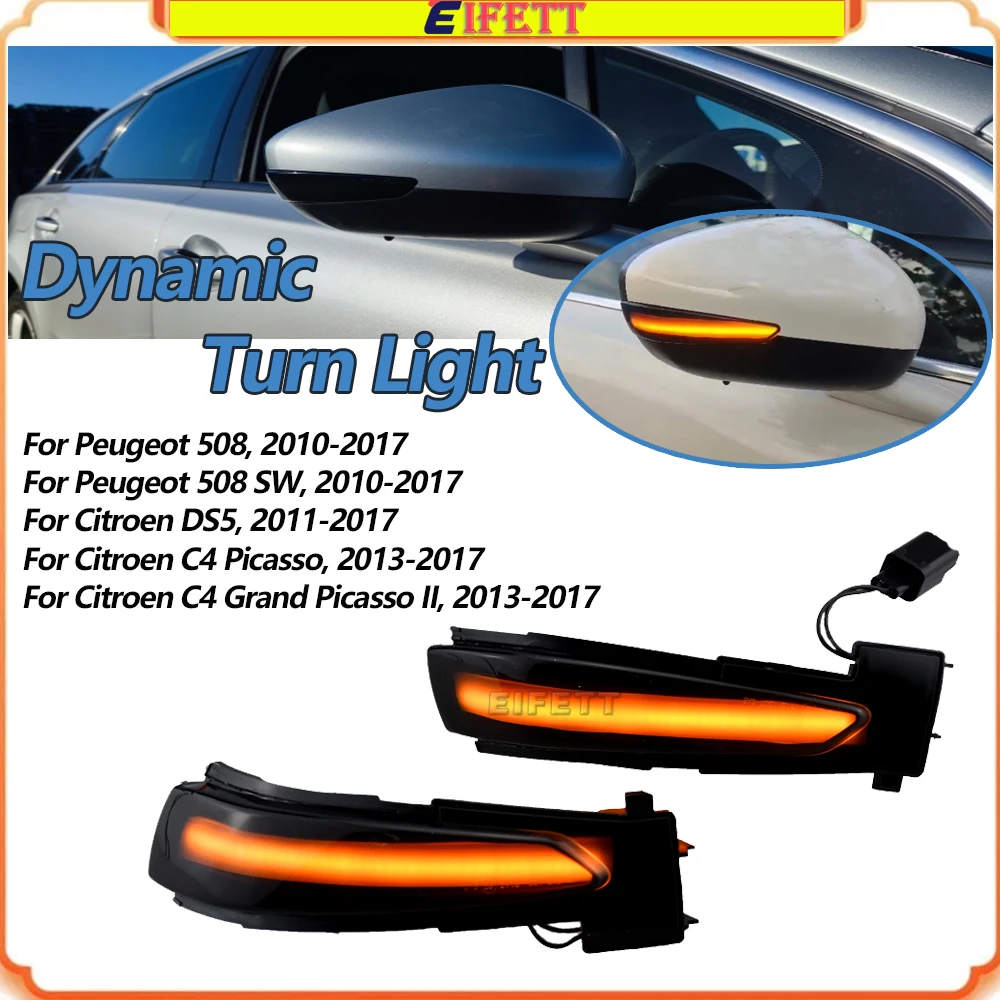 Dynamic Blinker Turn Signal Mirror Indicator LED Flashing For Peugeot 508, 2010-2017 Citroen C4 Grand Picasso II, 2013-2017
Dynamic Blinker Turn Signal Mirror Indicator LED Flashing For Peugeot 508, 2010-2017 Citroen C4 Grand Picasso II, 2013-2017