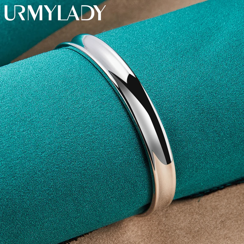 URMYLADY 925 Sterling Silver 8mm Smooth Round Bangles Bracelet For Women Wedding Engagement Fashion Charm Jewelry
URMYLADY 925 Sterling Silver 8mm Smooth Round Bangles Bracelet For Women Wedding Engagement Fashion Charm Jewelry