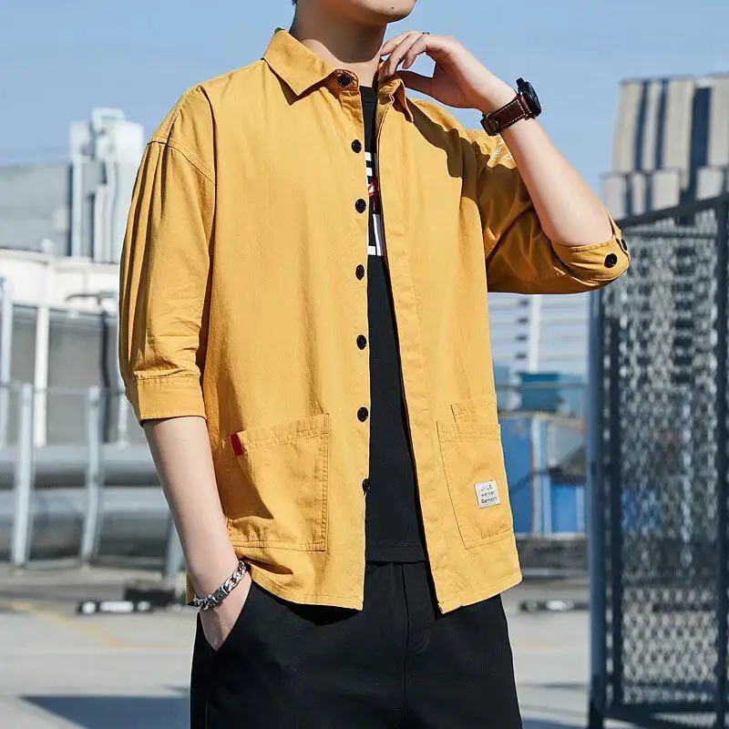 New Men's Summer Lightweight Loose Comfortable Quick Dry Seven-Sleeve Shirt for Work Casual Style Polyester Fiber Citywalk
New Men's Summer Lightweight Loose Comfortable Quick Dry Seven-Sleeve Shirt for Work Casual Style Polyester Fiber Citywalk
