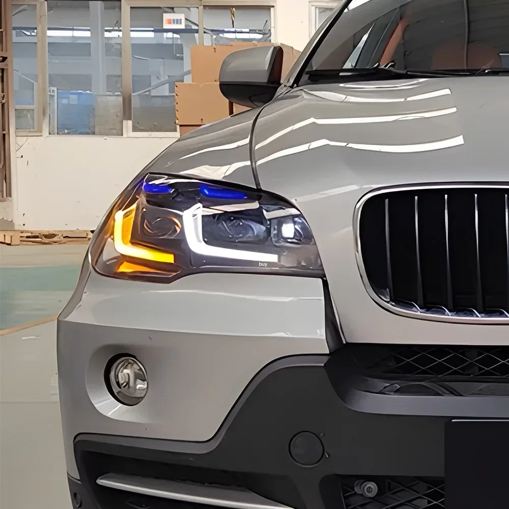 Для BMW X5 E70 30i 35i 40i 2007-2013 светодиодные автоматические фары в сборе, обновление, двойной L DRL, динамический объектив проектора, аксессуары для инструментов
Для BMW X5 E70 30i 35i 40i 2007-2013 светодиодные автоматические фары в сборе, обновление, двойной L DRL, динамический объектив проектора, аксессуары для инструментов
