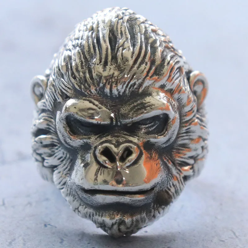 28g 3D African Gorilla Monkey King Wild Animal Mens Rings Real Customized 925 Solid Sterling Silver Ring Many Sizes 9-13
28g 3D African Gorilla Monkey King Wild Animal Mens Rings Real Customized 925 Solid Sterling Silver Ring Many Sizes 9-13