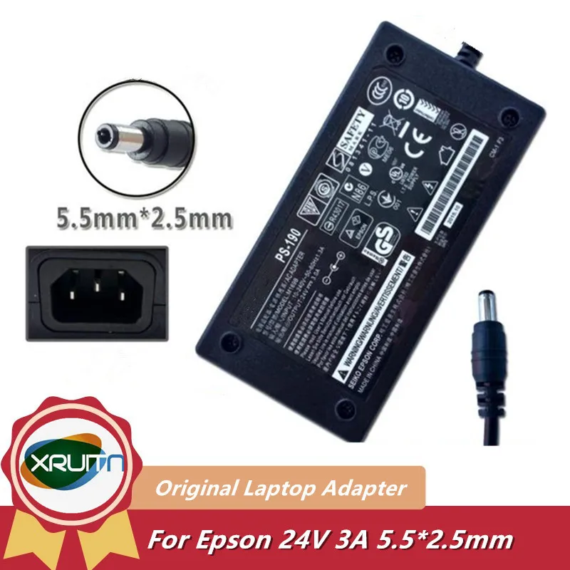 24V 3A 5.5*2.5mm PS-190 M1698 Original AC Adapter Charger for Epson Compatible With 24V 1A/2A LED Water Dispenser Power Supply
24V 3A 5.5*2.5mm PS-190 M1698 Original AC Adapter Charger for Epson Compatible With 24V 1A/2A LED Water Dispenser Power Supply