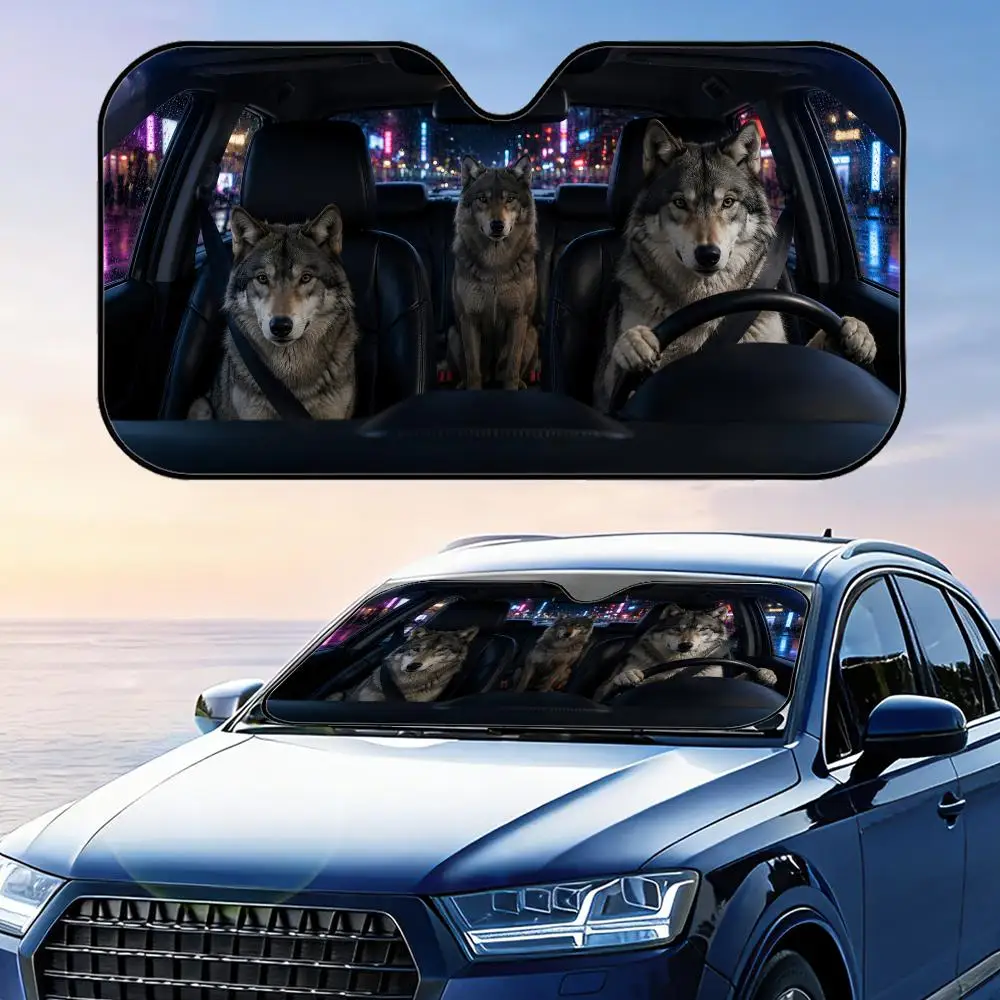 Wolf Driving at Night Sun Visor Car Windshield Sunshade UV Protection Reflective Foldable Heat Insulation Cover
Wolf Driving at Night Sun Visor Car Windshield Sunshade UV Protection Reflective Foldable Heat Insulation Cover