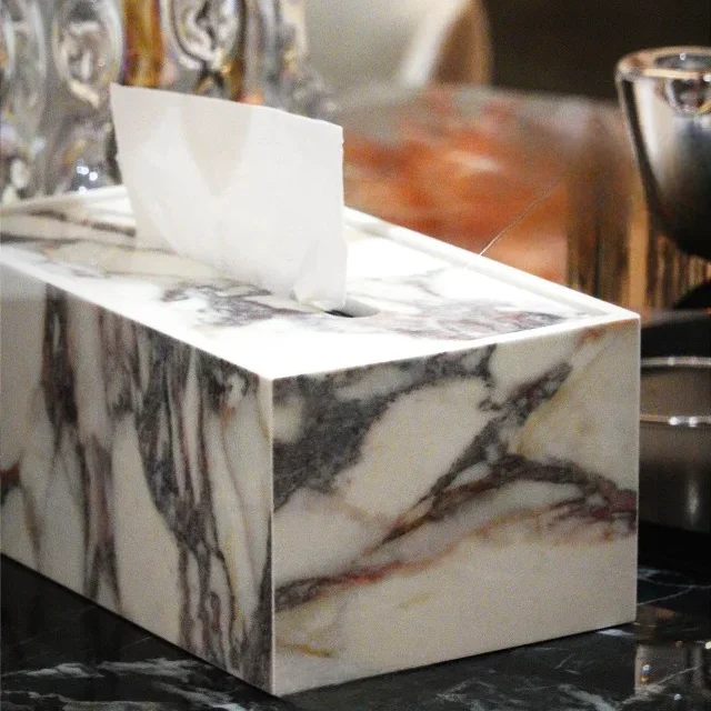 stonekocc Nordic Calacatta Viola Rectangle Marble Tissue Box Natural Stone Storage Organization Case Bathroom Accessories
stonekocc Nordic Calacatta Viola Rectangle Marble Tissue Box Natural Stone Storage Organization Case Bathroom Accessories