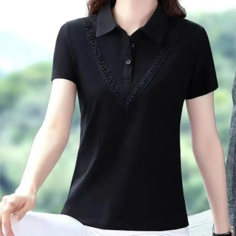Button Women's Polo Shirts Summer Outfit Female Tee Luxury Fashion 2025 Aesthetic with Collar Youth Pulovers on Offer T-shirts
Button Women's Polo Shirts Summer Outfit Female Tee Luxury Fashion 2025 Aesthetic with Collar Youth Pulovers on Offer T-shirts