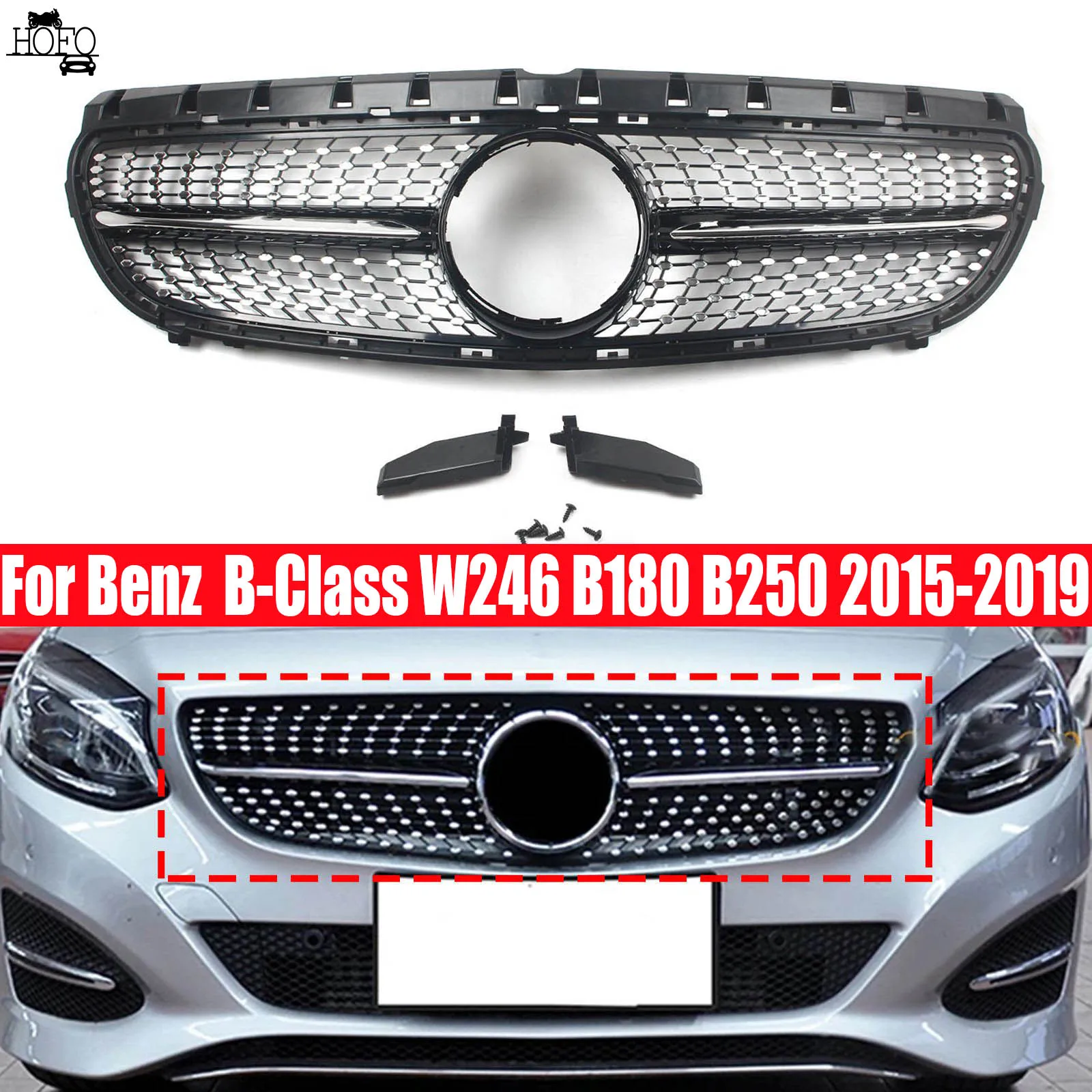 Front Inlet Grille Racing Bumper Grill For Mercedes Benz B-Class W246 B180 B250 2015-2019 Diamonds Style Bumper Grille
Front Inlet Grille Racing Bumper Grill For Mercedes Benz B-Class W246 B180 B250 2015-2019 Diamonds Style Bumper Grille