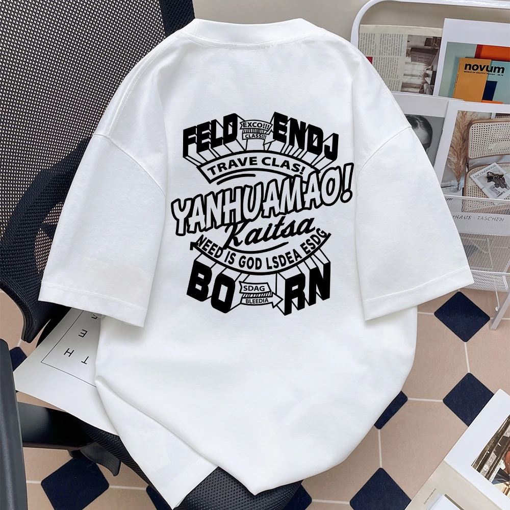 Мужская модная футболка American Sle Heavyweight Streetwear из хлопка с принтом, свободного кроя, с круглым вырезом
Мужская модная футболка American Sle Heavyweight Streetwear из хлопка с принтом, свободного кроя, с круглым вырезом