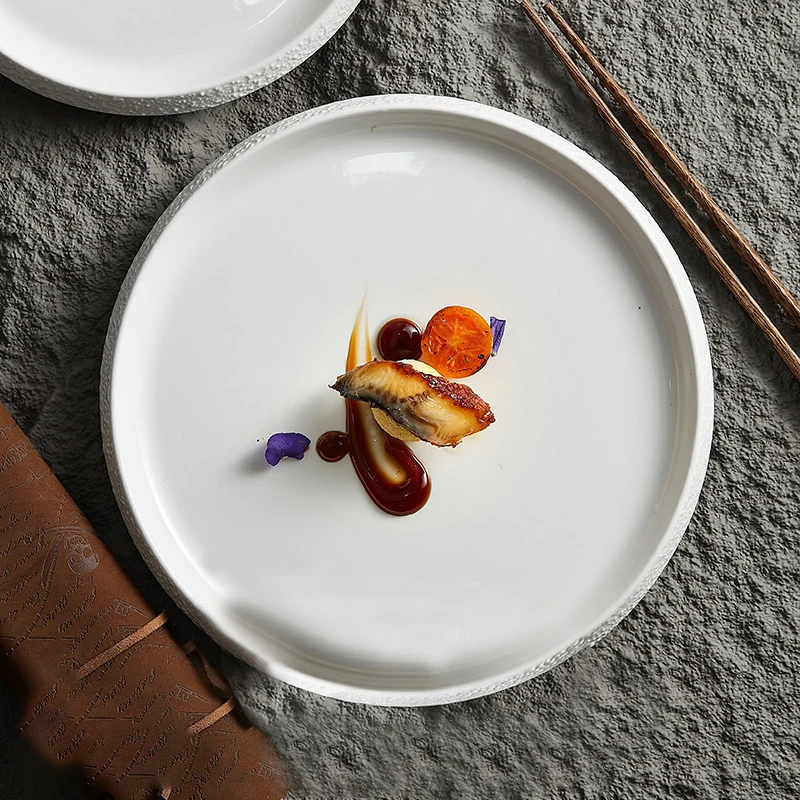 White Porcelain Disc Ceramic Dish Household Flat Plate Specialty Hotel Dinnerware Dish Steak Western Dinner Plate
White Porcelain Disc Ceramic Dish Household Flat Plate Specialty Hotel Dinnerware Dish Steak Western Dinner Plate