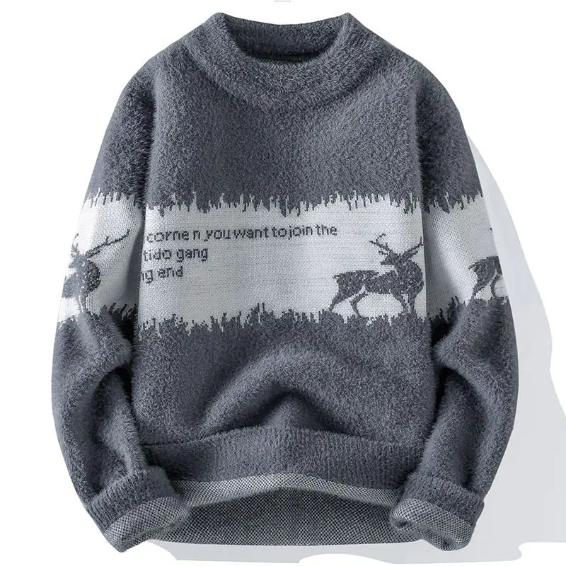 Мужской вязаный свитер Thiened с высоким воротником, зимнее модное теплое нижнее белье, бархатная зимняя одежда из искусственной норки, молодежная витали
Мужской вязаный свитер Thiened с высоким воротником, зимнее модное теплое нижнее белье, бархатная зимняя одежда из искусственной норки, молодежная витали