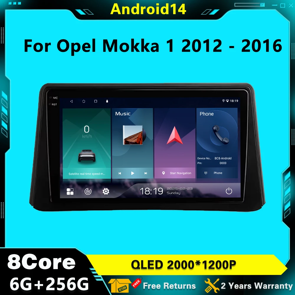Car Radio Multimedia Player Stereo Navigation GPS 4G WIFI Screen Built-in Carplay Android 14 For Opel Mokka 1 2012 - 2016 9inchi
Car Radio Multimedia Player Stereo Navigation GPS 4G WIFI Screen Built-in Carplay Android 14 For Opel Mokka 1 2012 - 2016 9inchi