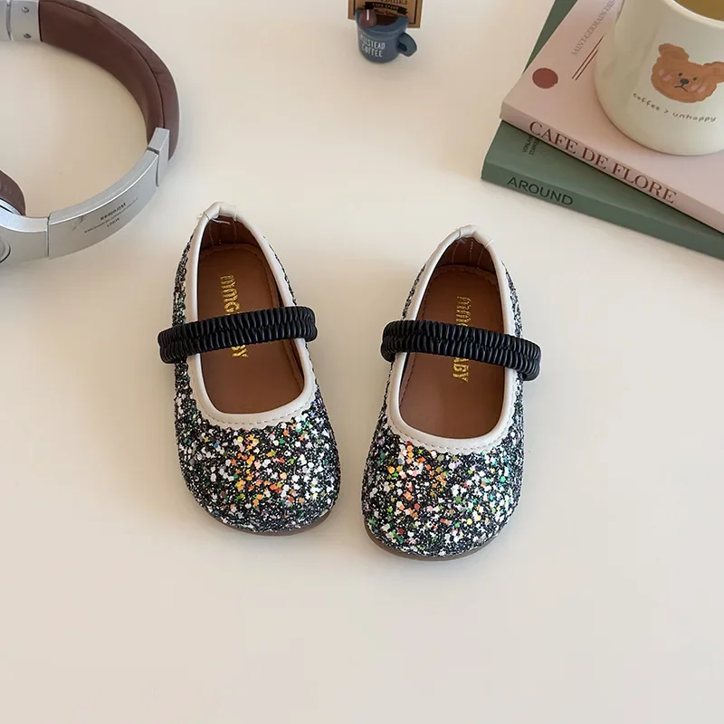 Children's PU Leather Shoes Girls' Shoes New Sequined Elastic Band Baby Princess School Student Spring Autumn Loafer
Children's PU Leather Shoes Girls' Shoes New Sequined Elastic Band Baby Princess School Student Spring Autumn Loafer